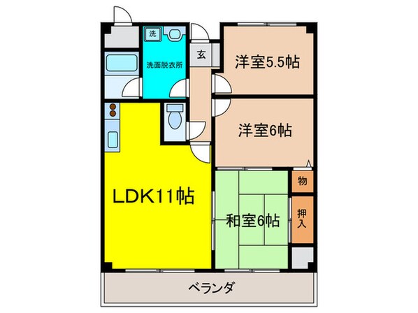 津雲台ハイツの物件間取画像